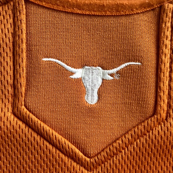 Majestic Orange UT Longhorns Long Sleeve Jersey Style Shirt - Size 2XL (EUC) - Picture 3 of 8